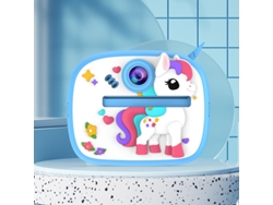 Cámara infantil con impresión instantánea (azul perla, pantalla de alta calidad, batería de larga duración, tarjeta de memoria no incluida).