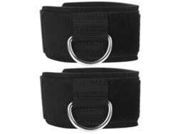 2pcs Correa Tobillo Portátil Diseño Hebilla Para Deportes Protección Tobillo Entrenamiento Pierna Cadera Resistencia Gimnasio 39,00x6,00x1,50cm Negro