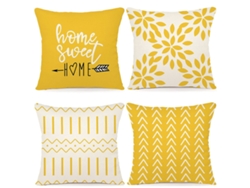 Juego De 4 Fundas De Almohada De Lino, Decoración Otoñal, 45,7 X 45,7 Cm