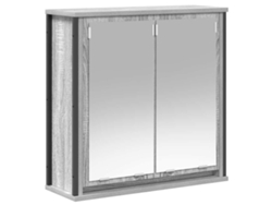 Maison Exclusive - Mueble De Baño De Pared Con Espejo Gris Sonoma 60x21x60 Cm