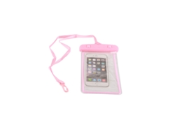 Funda impermeable universal para teléfonos móviles, color rosa brillante.