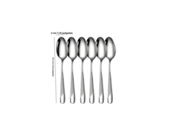 Juego de cubiertos de acero inoxidable Silver Star Diamond (6 cucharaditas)