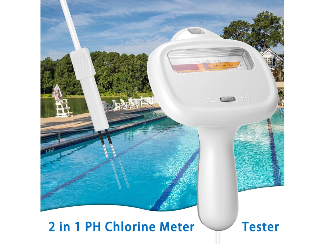 Probador De Calidad De Agua Para Piscinas Ph Y Cloro Portátil 2 En 1