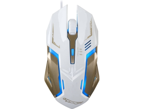 Ratón WELUOT K1 (Cable USB - Regular - 1600 dpi - Blanco)