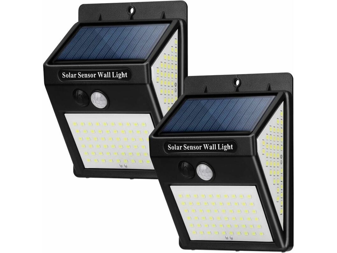 Luces Solares Para Exteriores, 144 Led Con Sensor De Movimiento, 3 Modos, 2 Unidades Para Jardín.