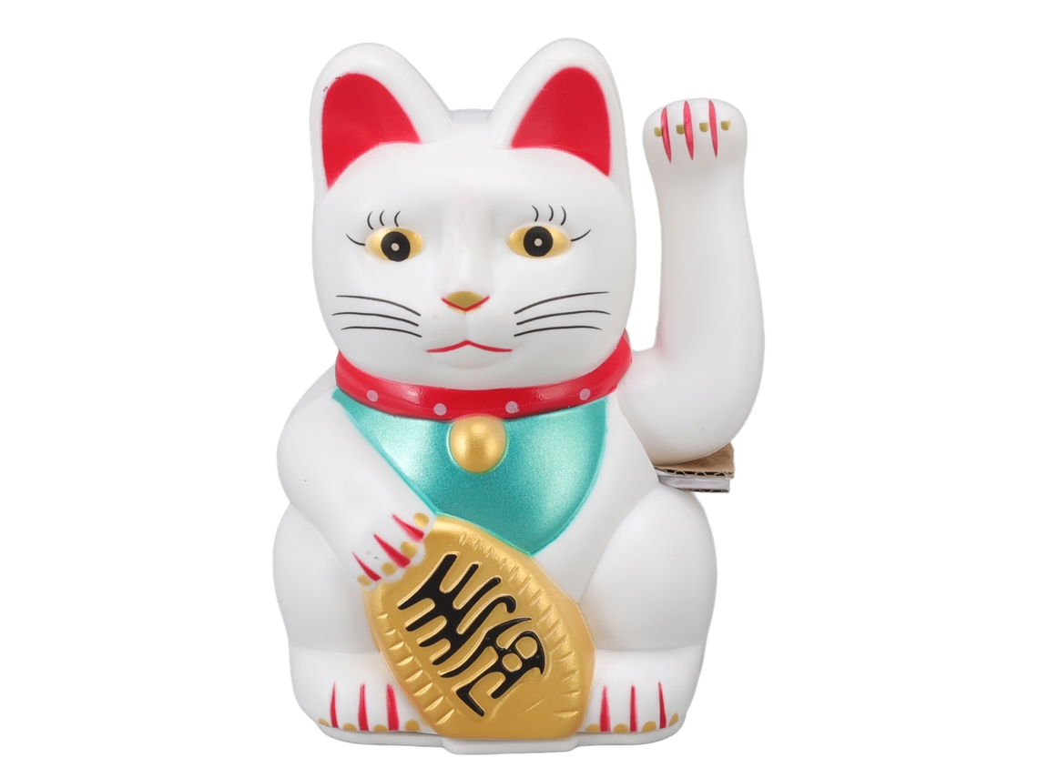 Gato mecánico solar con brazo móvil para la suerte y decoración del hogar, el coche y la oficina.