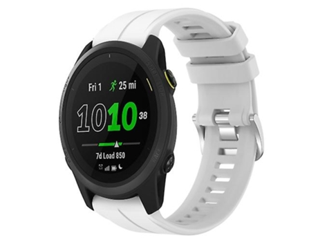 Correa De Reloj Inteligente Para Garmin Forerunner 745 Correa De Reloj Deportivo De Silicona De 22 Mm Blanco VENISYMLIS