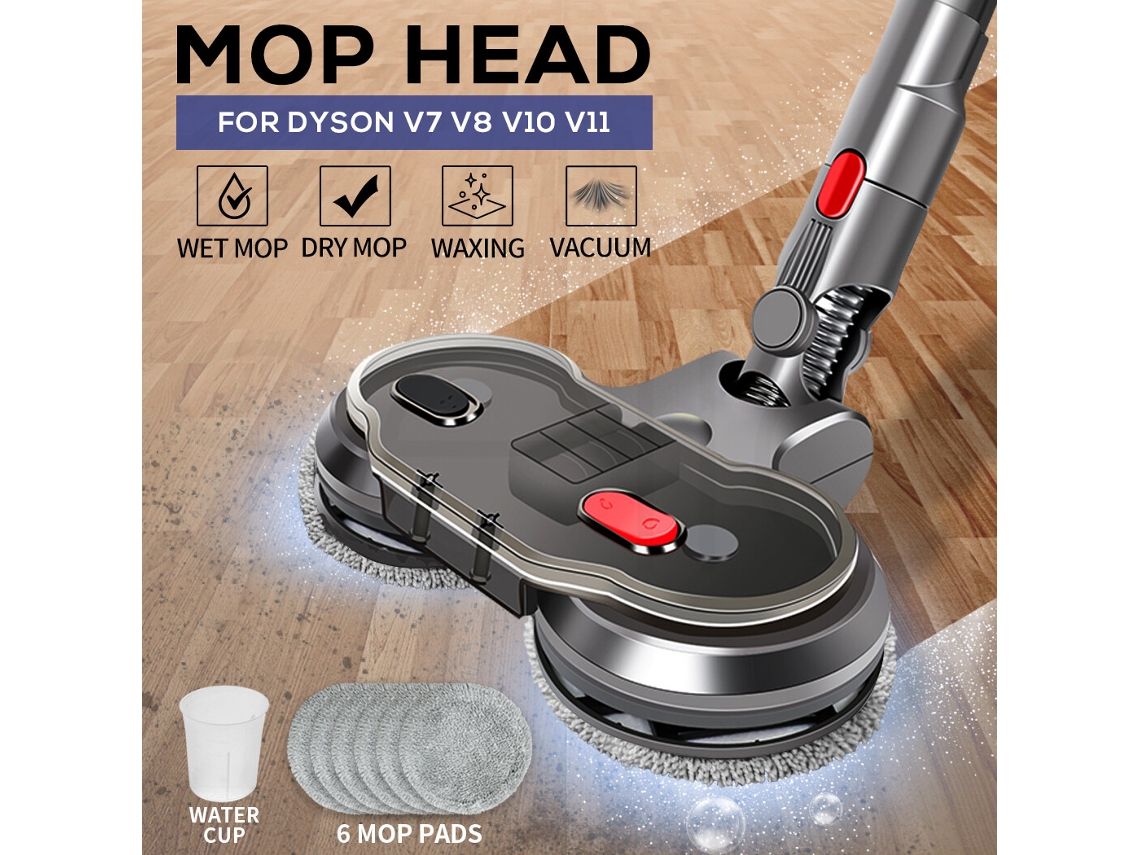 Cabezal de mopa eléctrica para aspiradoras Dyson V7 V8 V10 V11 V15 SUNNY SPACES (6 almohadillas)