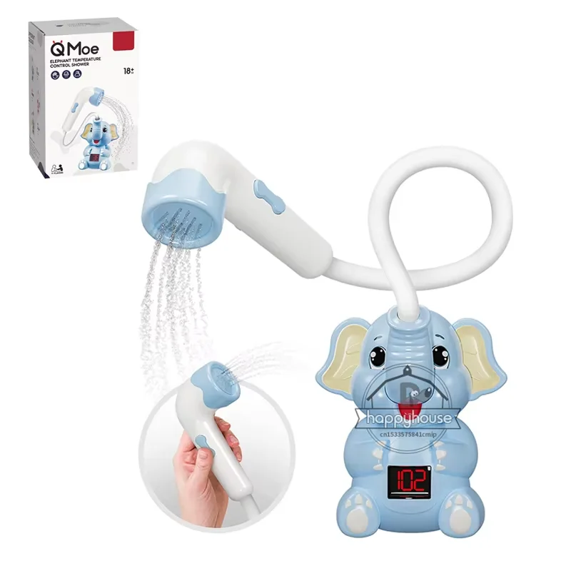 Juguete Eléctrico Con Forma De Elefante Que Rocía Agua Y Tiene Termómetro Para La Ducha.