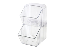 Organizador De Paquetes De Plástico Transparente De 2 Niveles Para Alimentos, Té, Café Y Cosméticos.
