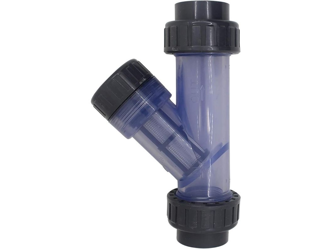 Filtro En Y De Pvc 40mm Con Malla Para Acuario E Irrigación Strainer Tubular