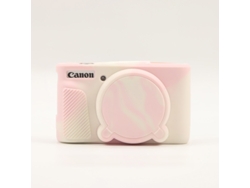 Funda protectora de silicona antiarañazos para Canon SX740 HS / SX730 HS, rosa brumoso, Digitallab