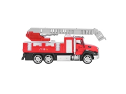 Camión De Bomberos De Juguete De Aleación, Modelo A Escala 1:42 Con Función De Rebobinado - Regalo Para Niños