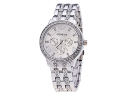 Reloj De Pulsera Para Hombre Con Diamantes De Imitación, Brazalete De Acero, Estilo Casual Y Elegante Zlf-0189, Color Plata.