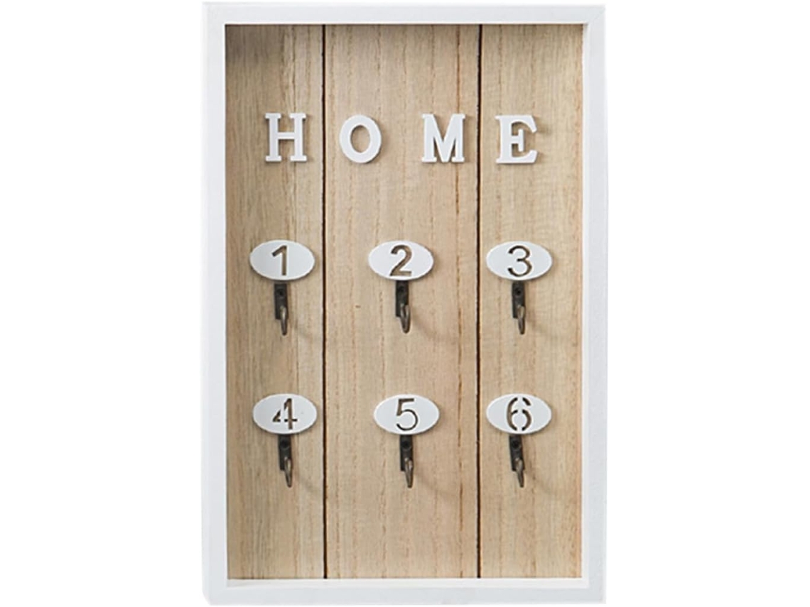 Caja Para Llaves De Pared Con Ganchos Decorativos: Organizador Práctico Y Elegante.