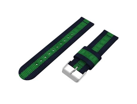 Correa de reloj inteligente para Samsung Galaxy Watch4 40/44 mm y Watch4 Classic 42/46 mm Nylon dividido (Negro Verde)