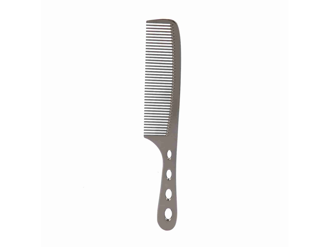 Peine Profesional Antiestático De Aluminio Espacial Acero Inoxidable Herramientas De Belleza Negro01