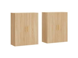 Juego de 2 armarios de pared, roble Sonoma, 69,5 x 34 x 90 cm, MAISON EXCLUSIVE