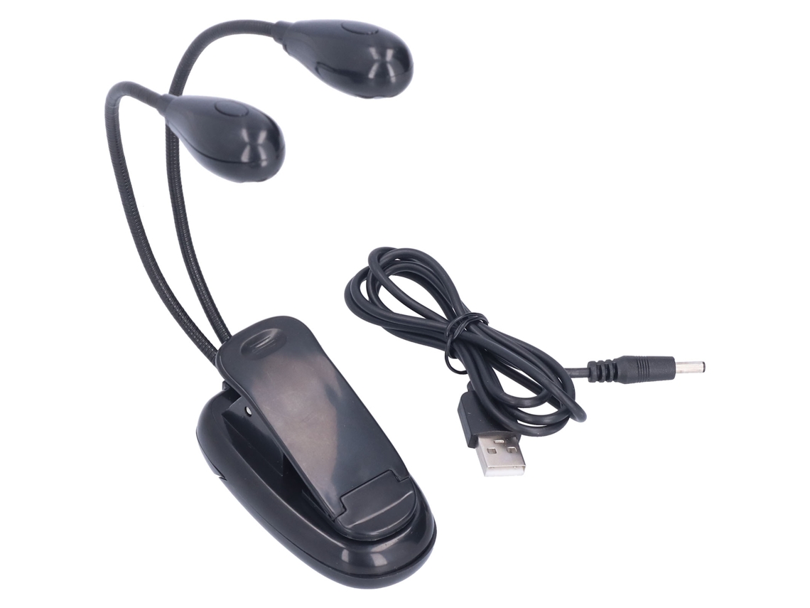 2026-luz De Lectura Led Para Libros Con Clip, Protectora De Ojos, 360° Rotatoria, 4 Perlas De Luz, Bipolo, Ideal Para Estudiantes