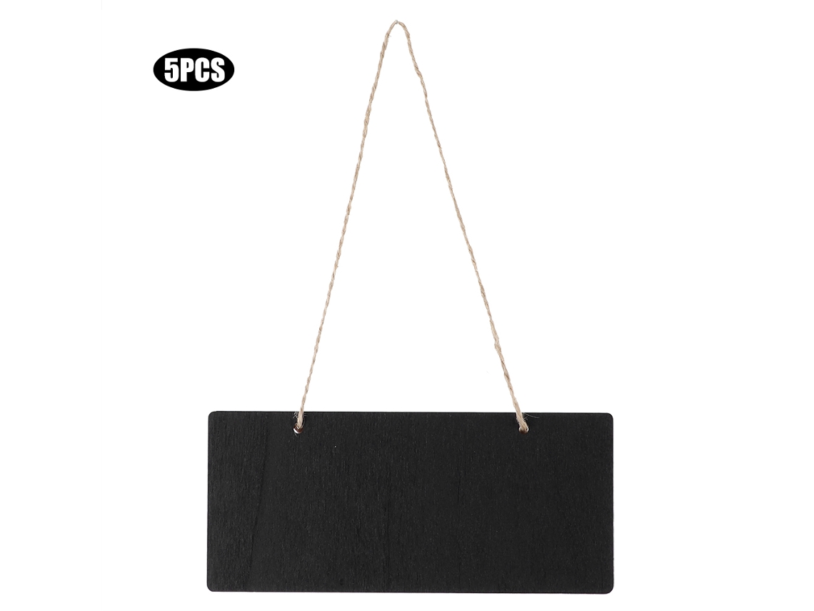 Baok-5 Mini pizarras de madera con cordón para colgar, pizarras para notas y pizarras de mensajes.