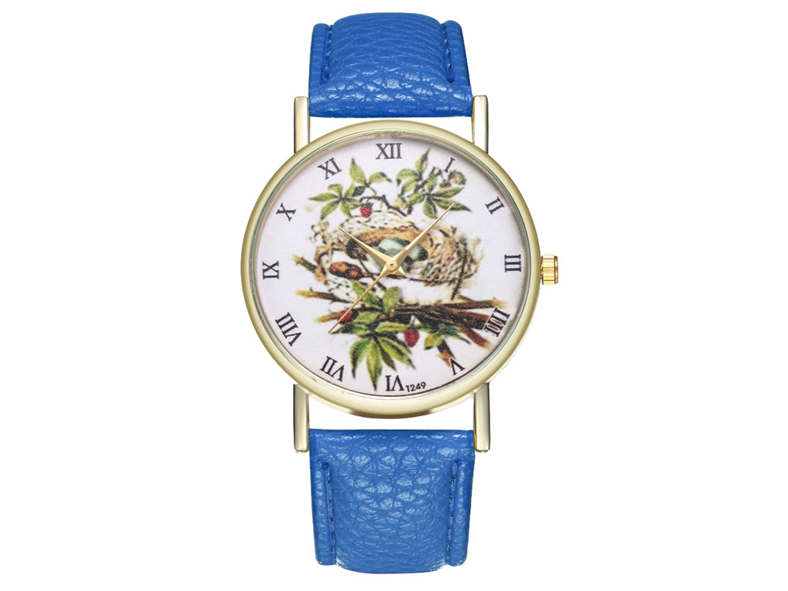 Reloj De Pulsera Analógico Para Pareja Con Correa De Poliuretano, Estilo Moderno, Azul Marino.