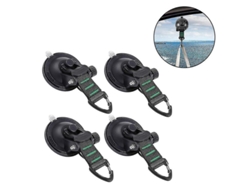 4 Ventosas Con Ganchos Para Coche Camping, 22lbs De Succión, Material Pvc De Alta Calidad