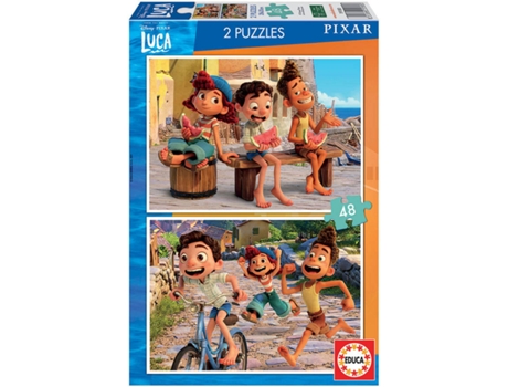 Puzzle EDUCA 2x Puzzle 48 Luca Disney (Edad Mínima: 3 Años - 96 Piezas)
