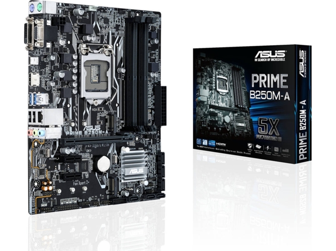 Placa Base ASUS PRIME B250M-A (Socket LGA 1151 - Intel B250 - Micro ATX)
