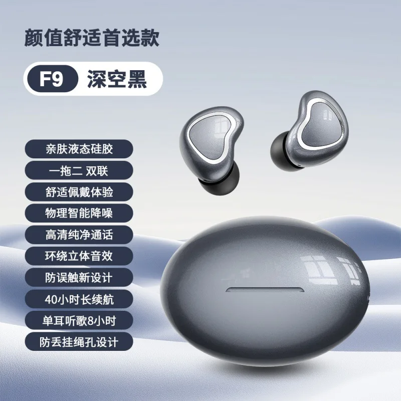 Auriculares Bluetooth Intrauditivos De 5,4 Mm (negro/gris) (individual/par Doble) Con Batería De Duración Ultralarga.