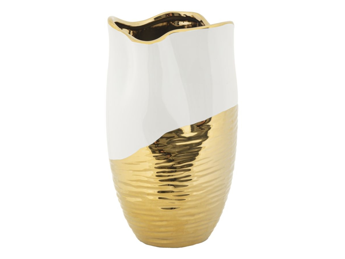 Florero Lux Cm Ø 20x35 Unico / Oro Blanco