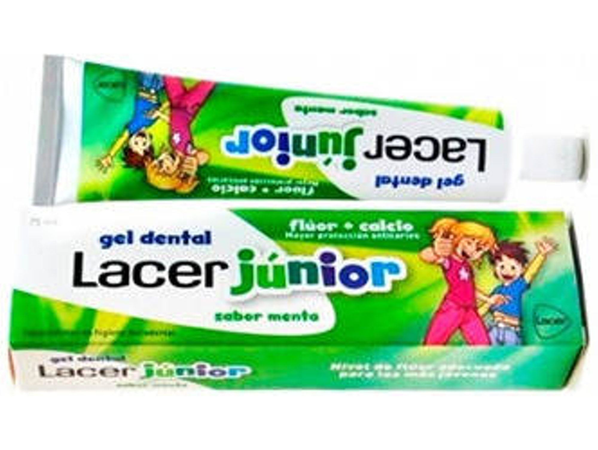 Pack LACER Junior Fluor + Calcio Gel Sabor Menta 75 ml