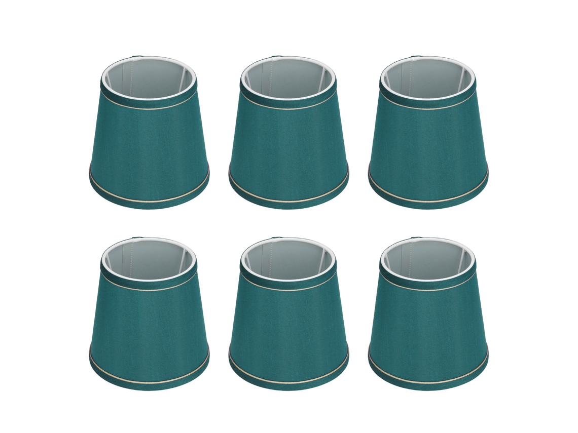 2026-6pcs Abat-jour De Tissu Moderne Simple Artisanat Phnom Penh Pour Lampe E14 Vert Foncé (px198)