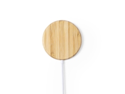 Cargador Inalámbrico 10w. Magnético Nature Bambú Carga Rápida