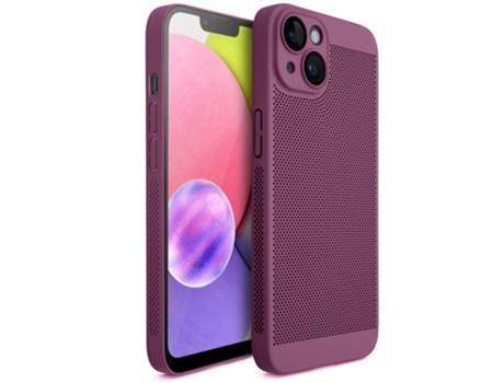 Funda Ventiguard Roxa Respirável Padrão Perfurado para iPhone 13/14 MOOZY
