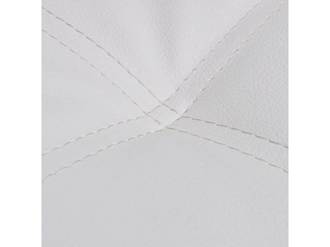 Chaise Longue cuero artificial VIDAXL almohada blanco