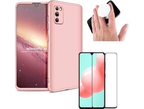 Carcasa, Protector y Popsocket Samsung A41 Slim armor 360º Rosa