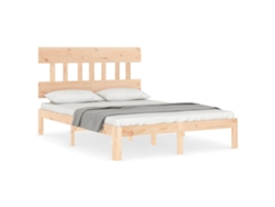 Maison Exclusive - Estructura De Cama De Matrimonio Con Cabecero Madera Maciza