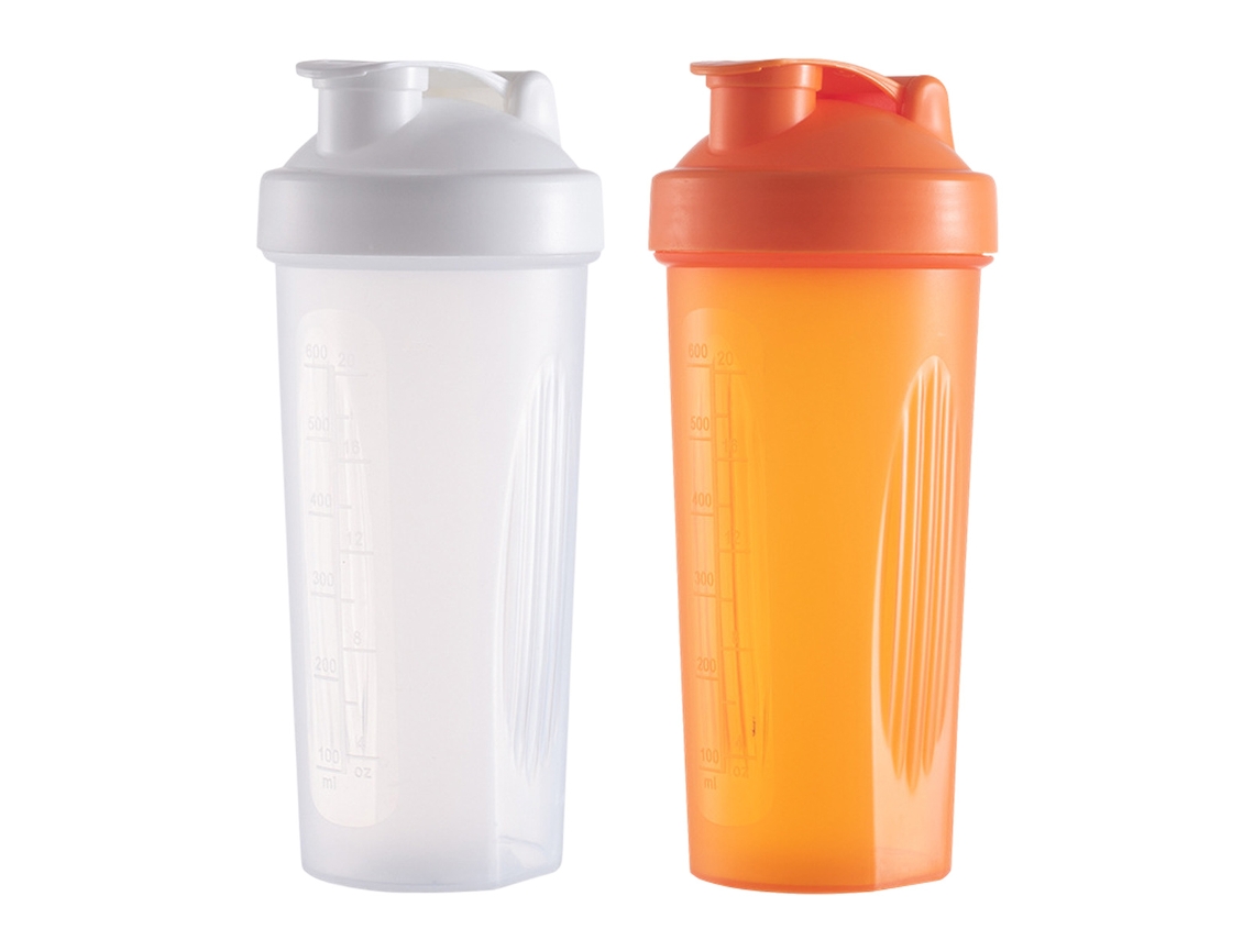 Botellas mezcladoras de proteínas, 20 oz, paquete de 2 con bola mezcladora, vaso mezclador