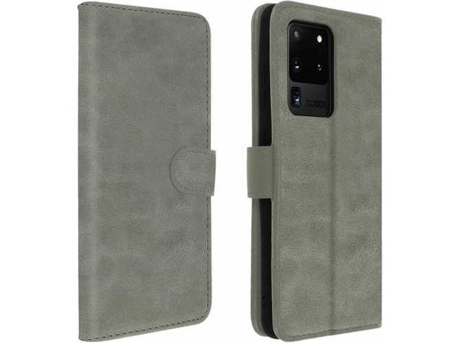Funda Samsung Galaxy S20 Ultra AVIZAR Libro Gris