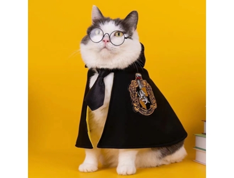 Conjunto de cosplay de Academia Mágica con capa para mascotas para perros y gatos