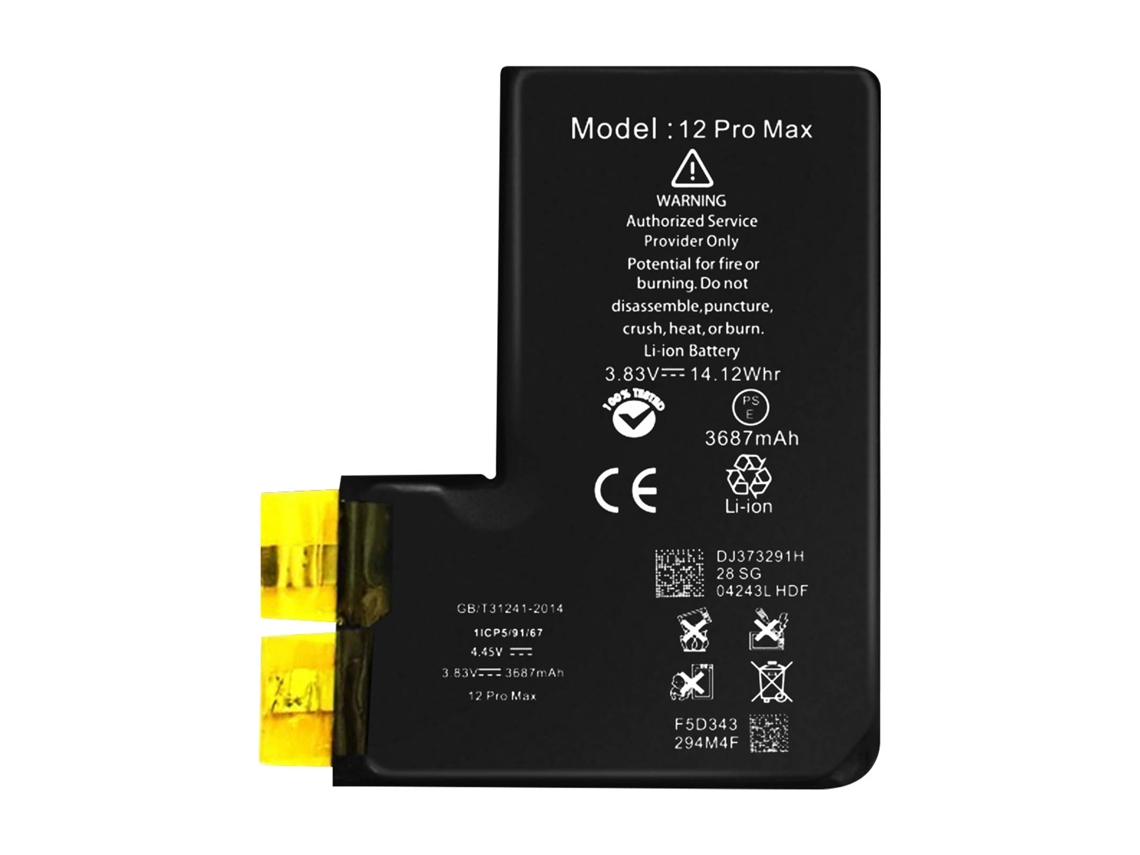 Batería sin BMS para iPhone 12 Pro Max Capacidad 3687mAh