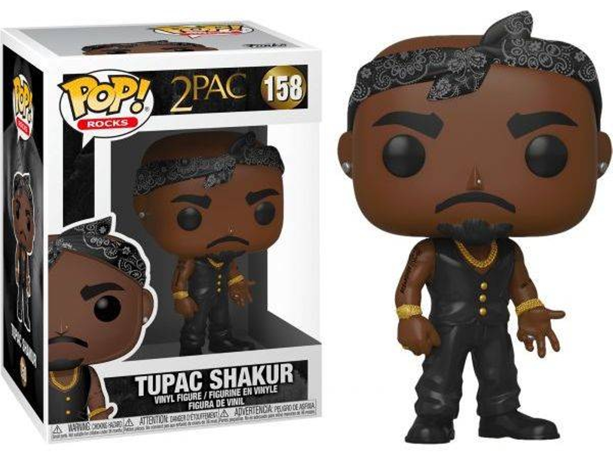 Figura FUNKO Pop! Rocks: Tupac - Vest with Bandana (Posible Chase)