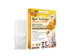Parche desintoxicante para pies con veneno de abeja y jengibre.