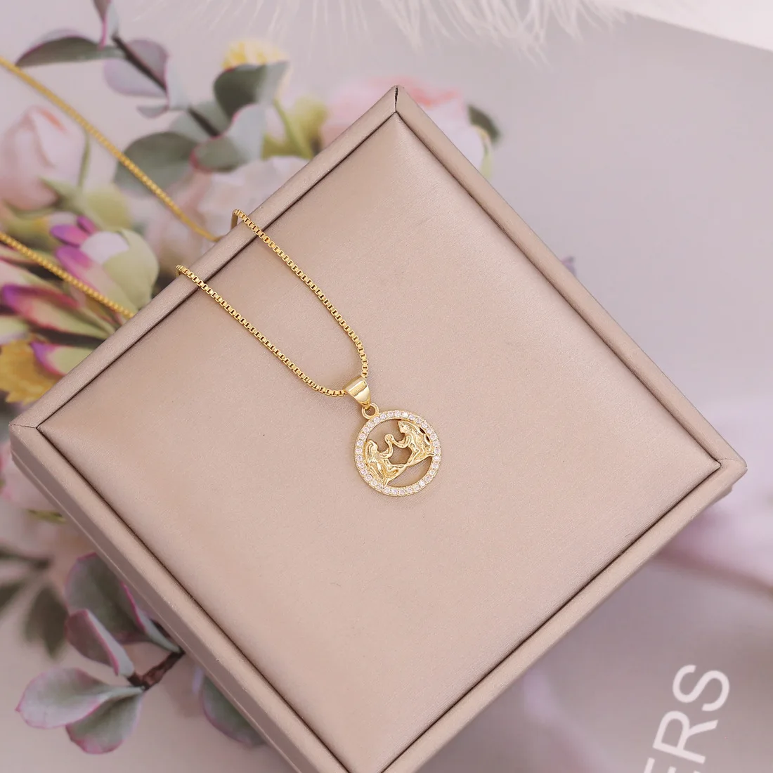 (géminis) Collar Con Colgante Minimalista Del Zodíaco, Cadena Para Clavícula