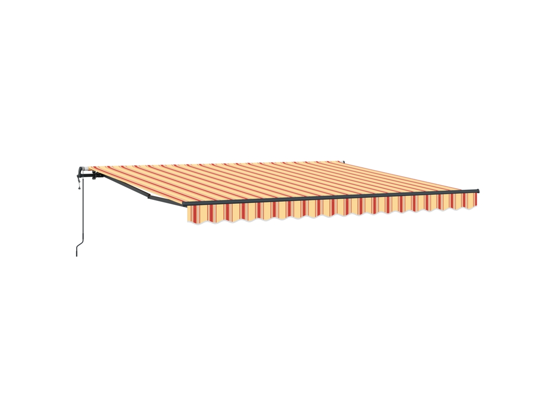 Toldo retráctil automático Vidaxl amarillo y naranja (400 x 300 cm)