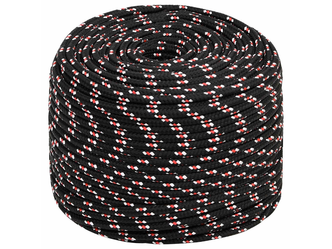 Cuerda De Barco Polipropileno Negra 10 Mm 500 M