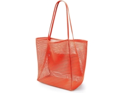 Bolsa Tote De Malla 23l Para Mujer Con Bolsillo Cremallera, Bolsa Hombro Grande Resistente Para Playa Y Camping