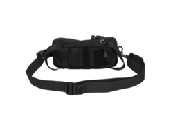 Bolsa táctica militar multifuncional de nailon impermeable para el pecho y la cintura, con doble función (negra)