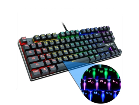 Teclado Gaming SLOWMOOSE 87Black Rgb Light (Mecánico - Inglés - Negro)