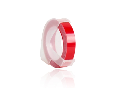 Cinta Adhesiva Plástica Dymo 3D (Color Rojo - 12Mm)
